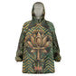 Khepri Kid Wearable Blanket Hoodie Ancient Egyptian Chevron, Scarab Ankh and Winged Khepri Guardian Motif - African Pride