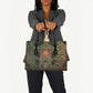 Khepri Leather Bag Ancient Egyptian Chevron, Scarab Ankh and Winged Khepri Guardian Motif - African Pride