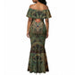 Khepri Mermaid Dress Ancient Egyptian Chevron, Scarab Ankh and Winged Khepri Guardian Motif - African Pride