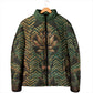 Khepri Padded Jacket Ancient Egyptian Chevron, Scarab Ankh and Winged Khepri Guardian Motif - African Pride
