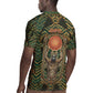 Khepri Rugby Jersey Ancient Egyptian Chevron, Scarab Ankh and Winged Khepri Guardian Motif - African Pride