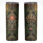 Khepri Skinny Tumbler Ancient Egyptian Chevron, Scarab Ankh and Winged Khepri Guardian Motif - African Pride