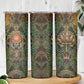 Khepri Skinny Tumbler Ancient Egyptian Chevron, Scarab Ankh and Winged Khepri Guardian Motif - African Pride