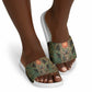 Khepri Slide Sandals Ancient Egyptian Chevron, Scarab Ankh and Winged Khepri Guardian Motif - African Pride