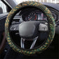 Khepri Steering Wheel Cover Ancient Egyptian Chevron, Scarab Ankh and Winged Khepri Guardian Motif - African Pride