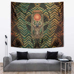 Khepri Tapestry Ancient Egyptian Chevron, Scarab Ankh and Winged Khepri Guardian Motif - African Pride