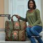Khepri Travel Bag Ancient Egyptian Chevron, Scarab Ankh and Winged Khepri Guardian Motif - African Pride
