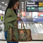 Khepri Travel Bag Ancient Egyptian Chevron, Scarab Ankh and Winged Khepri Guardian Motif - African Pride