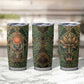 Khepri Tumbler Cup Ancient Egyptian Chevron, Scarab Ankh and Winged Khepri Guardian Motif - African Pride