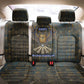 Khepri Ancient Egyptian Back Car Seat Cover Dark Hieroglyphic, Blue Lotus Eye Symbol, and Winged Scarab Resurrection - African Pride