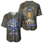 Khepri Ancient Egyptian Baseball Jersey Dark Hieroglyphic, Blue Lotus Eye Symbol, and Winged Scarab Resurrection - African Pride