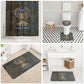Khepri Ancient Egyptian Bathroom Set Dark Hieroglyphic, Blue Lotus Eye Symbol, and Winged Scarab Resurrection - African Pride