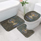 Khepri Ancient Egyptian Bathroom Set Dark Hieroglyphic, Blue Lotus Eye Symbol, and Winged Scarab Resurrection - African Pride