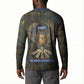 Khepri Ancient Egyptian Button Sweatshirt Dark Hieroglyphic, Blue Lotus Eye Symbol, and Winged Scarab Resurrection