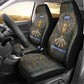 Khepri Ancient Egyptian Car Seat Cover Dark Hieroglyphic, Blue Lotus Eye Symbol, and Winged Scarab Resurrection - African Pride