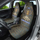 Khepri Ancient Egyptian Car Seat Cover Dark Hieroglyphic, Blue Lotus Eye Symbol, and Winged Scarab Resurrection - African Pride