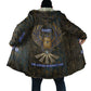 Khepri Ancient Egyptian Cloak Dark Hieroglyphic, Blue Lotus Eye Symbol, and Winged Scarab Resurrection - African Pride