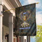 Khepri Ancient Egyptian Garden Flag Dark Hieroglyphic, Blue Lotus Eye Symbol, and Winged Scarab Resurrection - African Pride