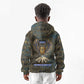 Khepri Ancient Egyptian Kid Hoodie Dark Hieroglyphic, Blue Lotus Eye Symbol, and Winged Scarab Resurrection - African Pride