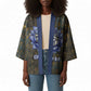 Khepri Ancient Egyptian Kimono Dark Hieroglyphic, Blue Lotus Eye Symbol, and Winged Scarab Resurrection - African Pride