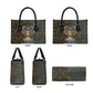 Khepri Ancient Egyptian Leather Bag Dark Hieroglyphic, Blue Lotus Eye Symbol, and Winged Scarab Resurrection - African Pride