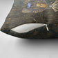Khepri Ancient Egyptian Pillow Cover Dark Hieroglyphic, Blue Lotus Eye Symbol, and Winged Scarab Resurrection - African Pride