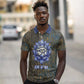 Khepri Ancient Egyptian Polo Shirt Dark Hieroglyphic, Blue Lotus Eye Symbol, and Winged Scarab Resurrection - African Pride