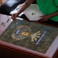 Khepri Ancient Egyptian Puzzle Dark Hieroglyphic, Blue Lotus Eye Symbol, and Winged Scarab Resurrection - African Pride