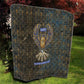 Khepri Ancient Egyptian Quilt Dark Hieroglyphic, Blue Lotus Eye Symbol, and Winged Scarab Resurrection - African Pride