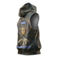Khepri Ancient Egyptian Sleeveless Hoodie Dark Hieroglyphic, Blue Lotus Eye Symbol, and Winged Scarab Resurrection - African Pride