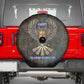Khepri Ancient Egyptian Spare Tire Cover Dark Hieroglyphic, Blue Lotus Eye Symbol, and Winged Scarab Resurrection - African Pride