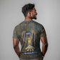 Khepri Ancient Egyptian T shirt Dark Hieroglyphic, Blue Lotus Eye Symbol, and Winged Scarab Resurrection - African Pride