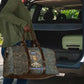 Khepri Ancient Egyptian Travel Bag Dark Hieroglyphic, Blue Lotus Eye Symbol, and Winged Scarab Resurrection - African Pride