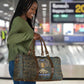 Khepri Ancient Egyptian Travel Bag Dark Hieroglyphic, Blue Lotus Eye Symbol, and Winged Scarab Resurrection - African Pride