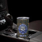 Khepri Ancient Egyptian Tumbler Cup Dark Hieroglyphic, Blue Lotus Eye Symbol, and Winged Scarab Resurrection - African Pride