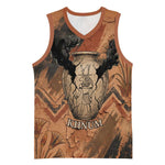 Khnum Basketball Jersey Ancient Egyptian Earthy Cracked Papyrus - Divine Potter - African Pride