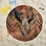 Khnum Beach Blanket Ancient Egyptian Earthy Cracked Papyrus - Divine Potter - African Pride