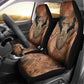 Khnum Car Seat Cover Ancient Egyptian Earthy Cracked Papyrus - Divine Potter - African Pride