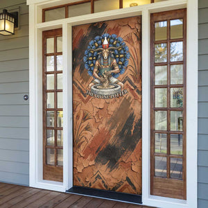 Khnum Door Cover Ancient Egyptian Earthy Cracked Papyrus - Divine Potter - African Pride