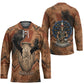 Khnum Hockey Jersey Ancient Egyptian Earthy Cracked Papyrus - Divine Potter - African Pride