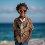 Khnum Kid Hawaiian Shirt Ancient Egyptian Earthy Cracked Papyrus - Divine Potter - African Pride