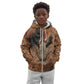 Khnum Kid Hoodie Ancient Egyptian Earthy Cracked Papyrus - Divine Potter - African Pride