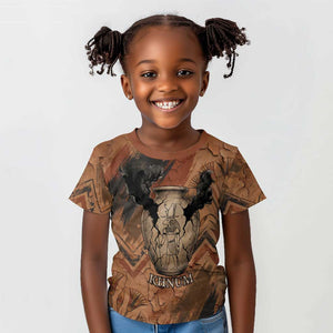 Khnum Kid T shirt Ancient Egyptian Earthy Cracked Papyrus - Divine Potter - African Pride