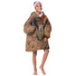 Khnum Kid Wearable Blanket Hoodie Ancient Egyptian Earthy Cracked Papyrus - Divine Potter - African Pride