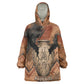 Khnum Kid Wearable Blanket Hoodie Ancient Egyptian Earthy Cracked Papyrus - Divine Potter - African Pride