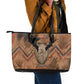 Khnum Leather Tote Bag Ancient Egyptian Earthy Cracked Papyrus - Divine Potter - African Pride