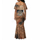 Khnum Mermaid Dress Ancient Egyptian Earthy Cracked Papyrus - Divine Potter - African Pride