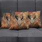 Khnum Pillow Cover Ancient Egyptian Earthy Cracked Papyrus - Divine Potter - African Pride
