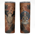 Khnum Skinny Tumbler Ancient Egyptian Earthy Cracked Papyrus - Divine Potter - African Pride