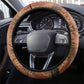 Khnum Steering Wheel Cover Ancient Egyptian Earthy Cracked Papyrus - Divine Potter - African Pride